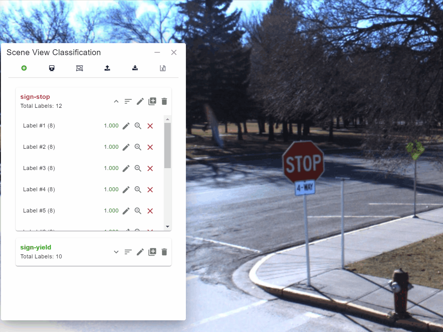 Engine labelling process for stop-sign